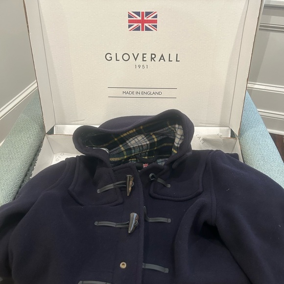 Brand new with tags Gloverall Morris Duffel Coat, Navy, Size M - Picture 2 of 9